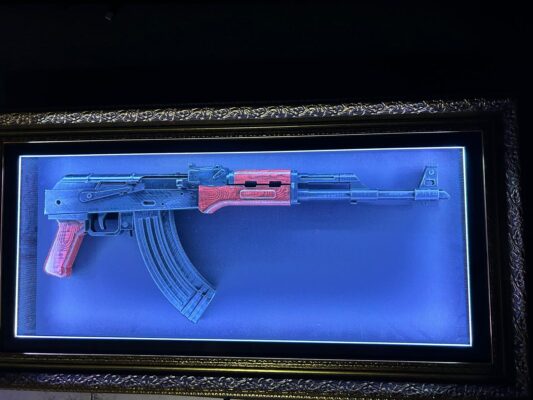 AK-47 TABLO DİPÇİKSİZ (LED AYDINLATMALI)