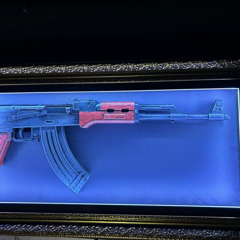 AK-47 TABLO DİPÇİKSİZ (LED AYDINLATMALI)