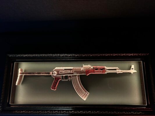 AK-47 GOLD KATLANIR TABLO (LED AYDINLATMALI)